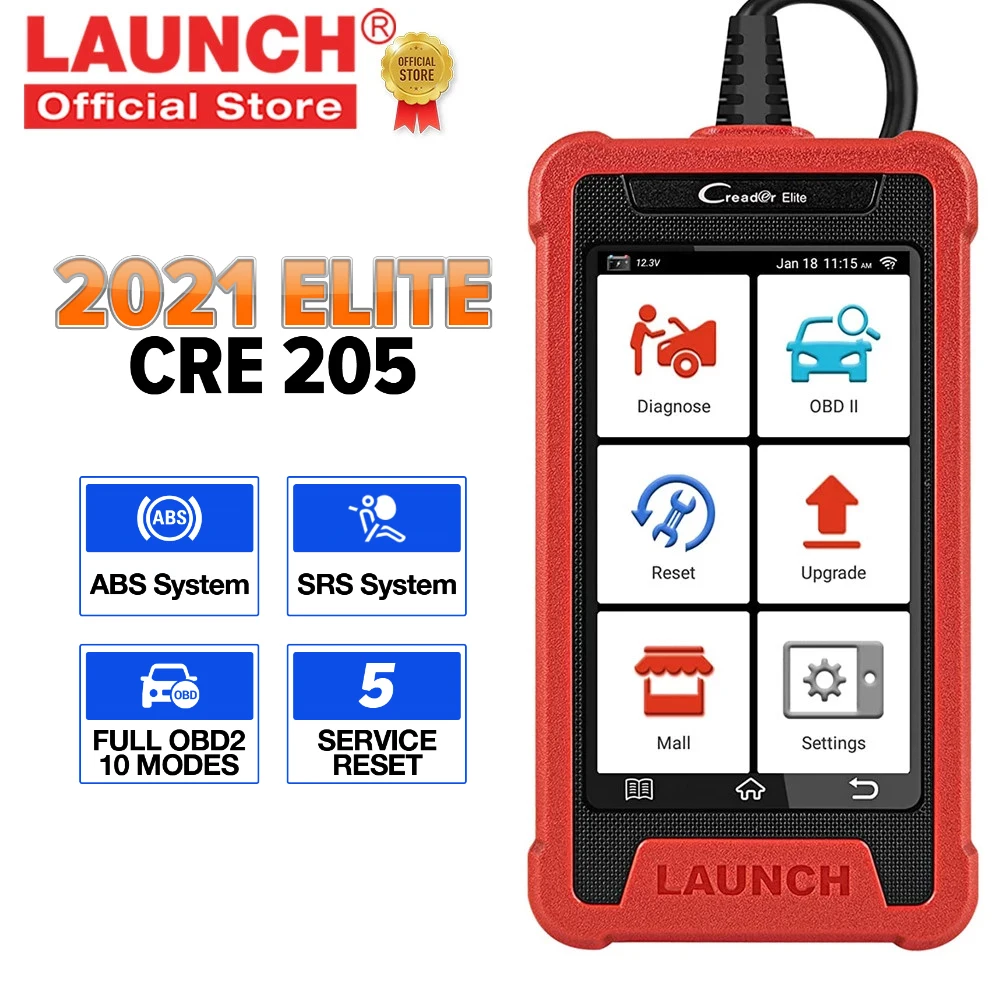 2022 Newest LAUNCH X431 CRE205 OBD2 Car Diagnostic Tool Engine ABS SRS Airbag Auto Scanner with 5 Reset Service Wifi Free Update |