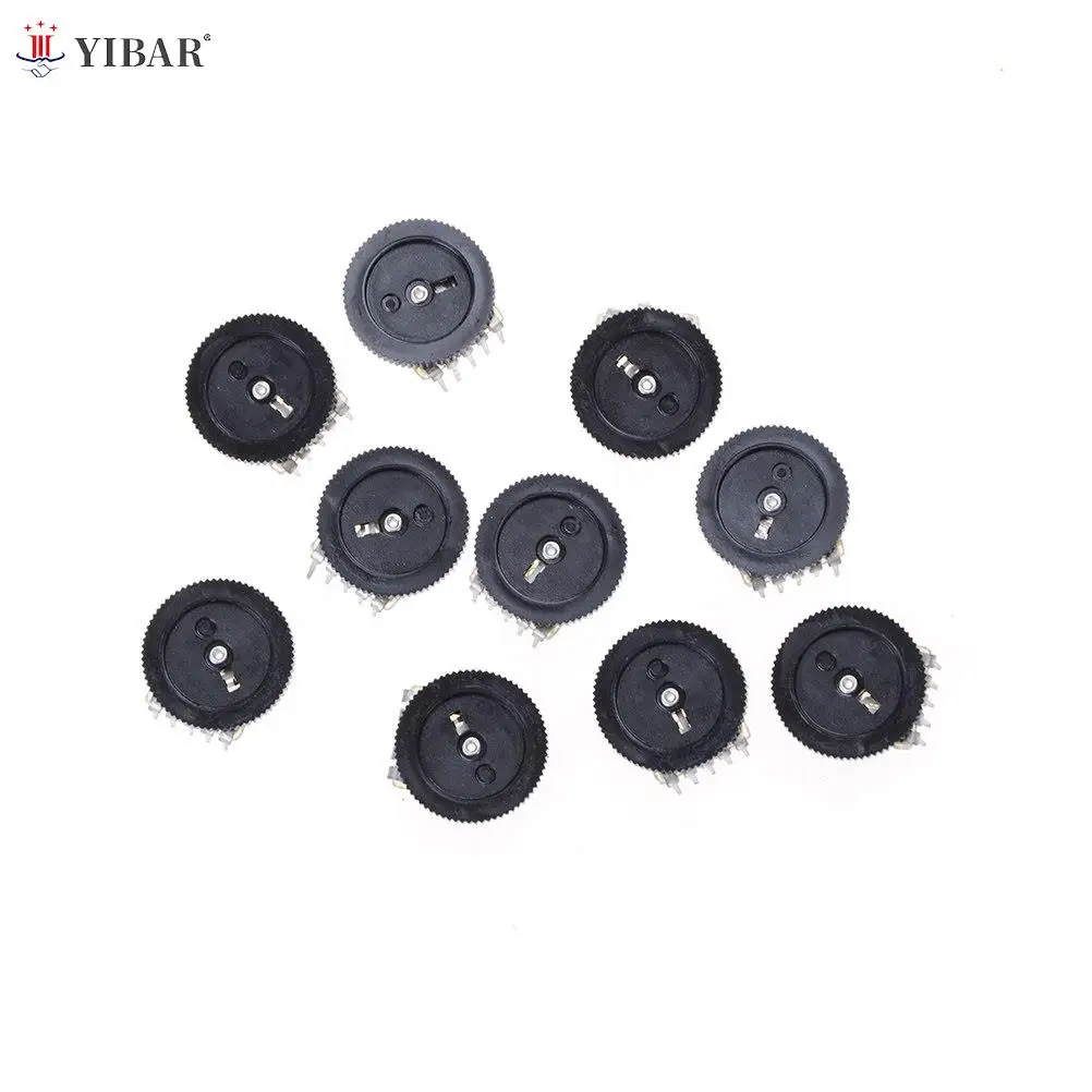 

B103 16X2mm 10K Ohm Double Dial Taper Volume Wheel Duplex Potentiometer 10Pcs