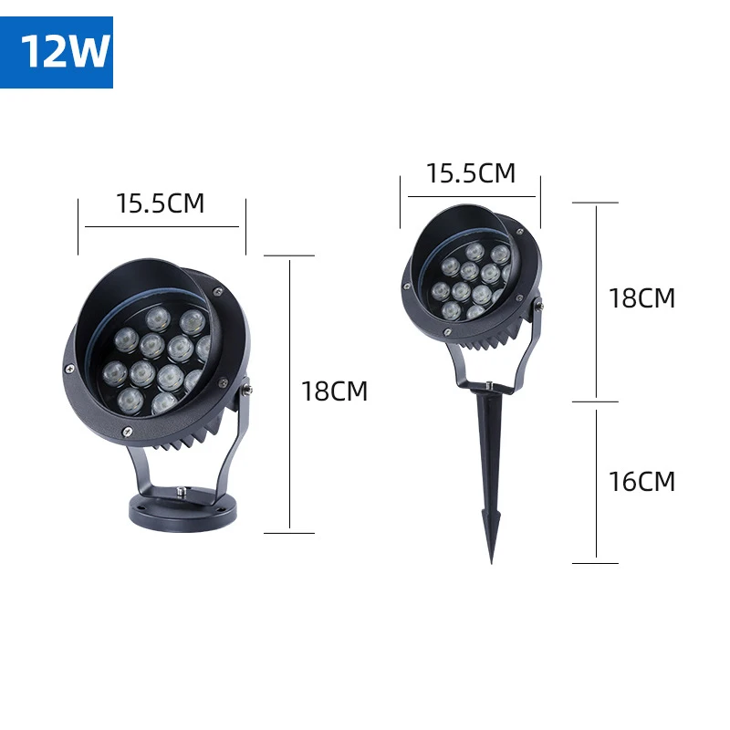 Hot Selling IP65 Outdoor Lighting Garden Landscape Spotlights Led Lawn Lights 12W Waterproof Garden Lights AC110V220V12V outdoor led tree hugging light spotlights ip65 waterproof led shoot tree ground lights lawn super bright landscape garden light