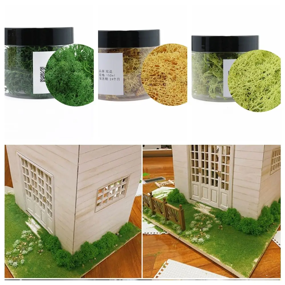 

Micro Landscape Sand Table DIY Field Landscape Grass Model Mini Lichen Soldier Building Decor Simulation Shrub Clump