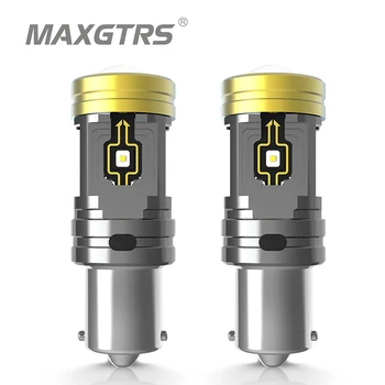 2x 고출력 1156 LED 전구 3838 LED 칩 BA15S P21W S25 7440 Canbus 6000K 후진등 후미등 방향 지시등