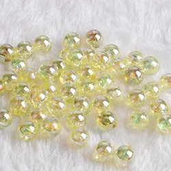 Vibrant Rainbow AB Acrylic Beads - Clear Round Spacer Beads - 10mm 50pcs (BSD359 - 05)