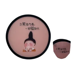 Compact Circular Cartoon Hand Fan - Portable Collapsible Design (Style B)
