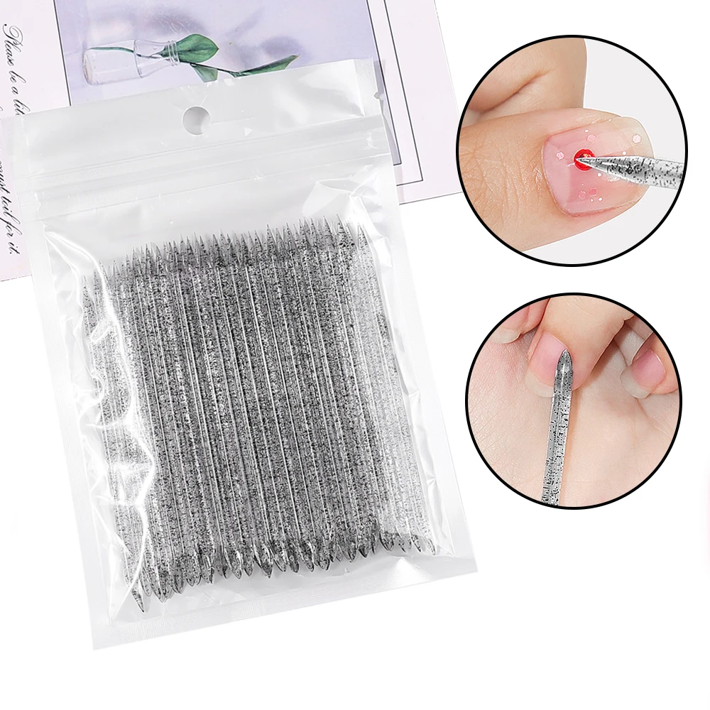 Reusable Double-head Crystal Cuticle Pusher Cuticle Removal Tool Orange Wood Nails Pedicure Care Drill Stick Tools 50Pcs/Bag Nail Art Pusher Cuticle Pusher Manicure Tools Nail Manicure Tools Nail Manicure Sticks Manicure Pedicure Tools Pedicure Tools