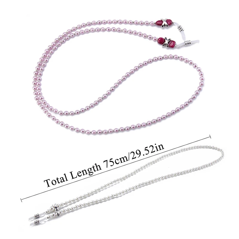 White Small Conch Shell Reading Glasses Chain Sunglasses Eyewears Cord Holder Neck Strap Rope Necklace Eyeglass String Lanyard