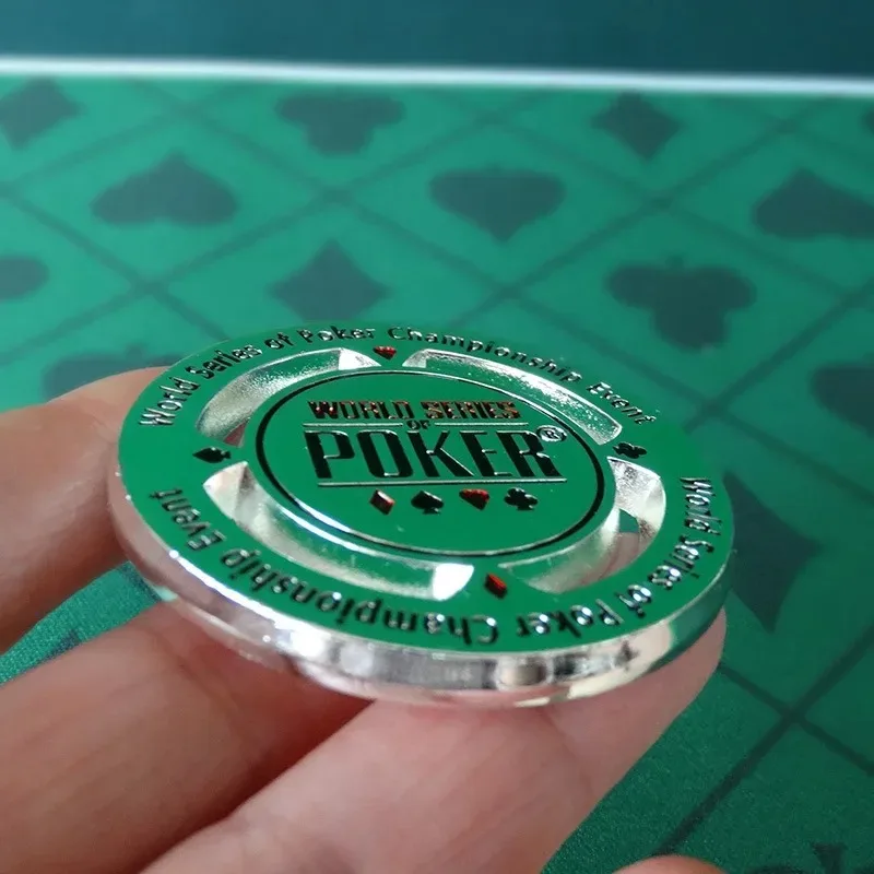 1Pcs Texas Hold'em Chips Metal Poker Coins for Casino Souvenirs Collection Gifts Entertainment Accessories poker chips