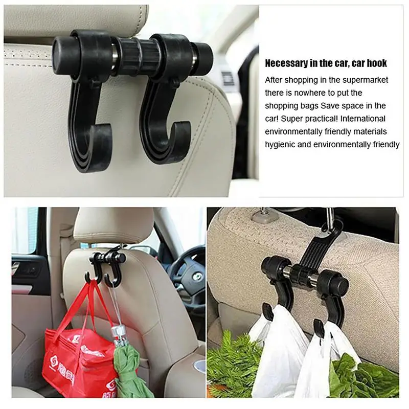 Car Storage Bag Hook | Car Seat Headrest Hooks | 2 In 1 Car Seat Organizer  Hangers With Phone Holder For Grocery Bags, Purses, Phones | Fruugo QA