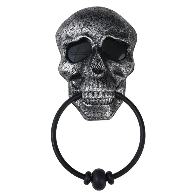 

Halloween Skull Door Knocker Skull Doorbell Gothic Horror Skeleton Head Door Bell With Light-up Eyes Haunted House Doorbell