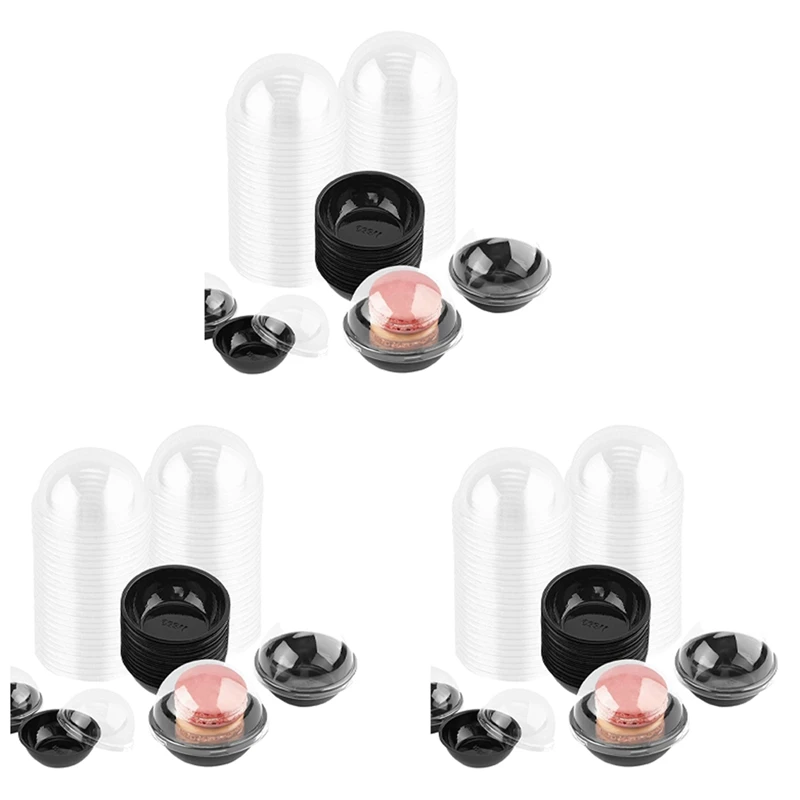 

150 Pack Clear Plastic Mini Cupcake Container, Individual Packaging Treat Boxes With Dome Lids For Mini Muffin Macaron