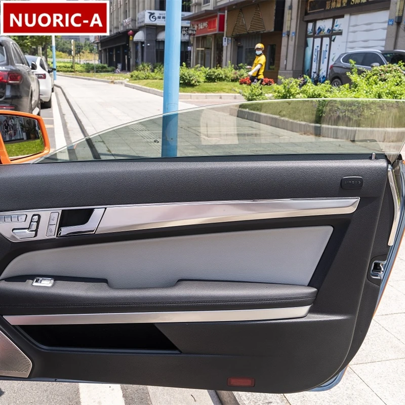 Stainless Steel Car Door Panel Decoration Cover Trim For Mercedes Benz