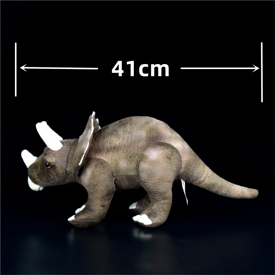 Triceratops High Fidelity Anime Cute Jurassic Plushie Dinosaur Plush Toys Lifelike Animals Simulation Stuffed Doll Kawai Toy Kid 2
