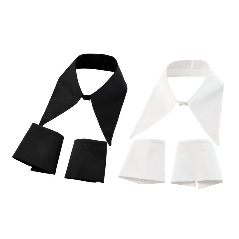 Einzigartige falsche Kragen Casual Decorative Hemd Kleid Halsband Elegantes Handgelenk Manschetten Lappel