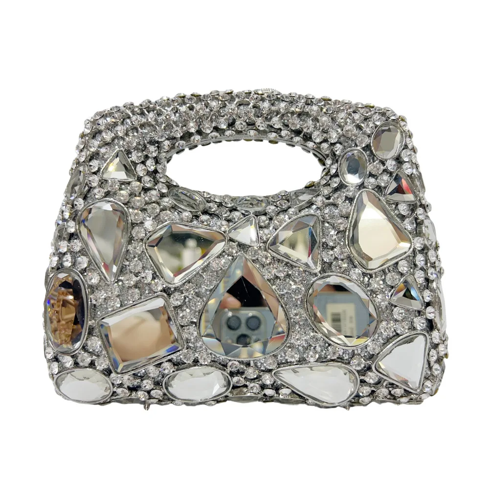 XIYUAN Crystal Clutch Purse Women Luxury Evening Bags Party Dinner Diamond Shoulder Bags Cocktail Rhinestone Handbags Gem Purses 6