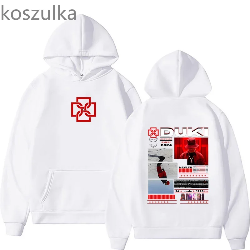 Duki Ameri World Tour 2025 Hoodie Unisex Fans Print Sweatshirts Long Sleeve Autumn Winter Fleece Unisex Streetwear Hip Hop Tops 2