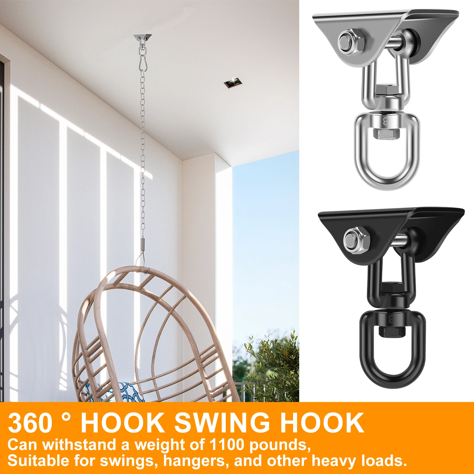 Ceiling Hook For Swing Chair Hooks For Hammock Chair 1pc Stainless - Main Image