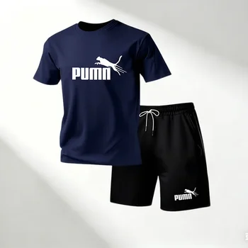 Offerta Speciale 2026: Set T-shirt da Uomo Girocollo a Maniche Corte + Pantaloncini Sportivi ad Asciugatura Rapida, Casual, Moda Street, per Casa, Outdoor, Corsa - 2 Pezzi