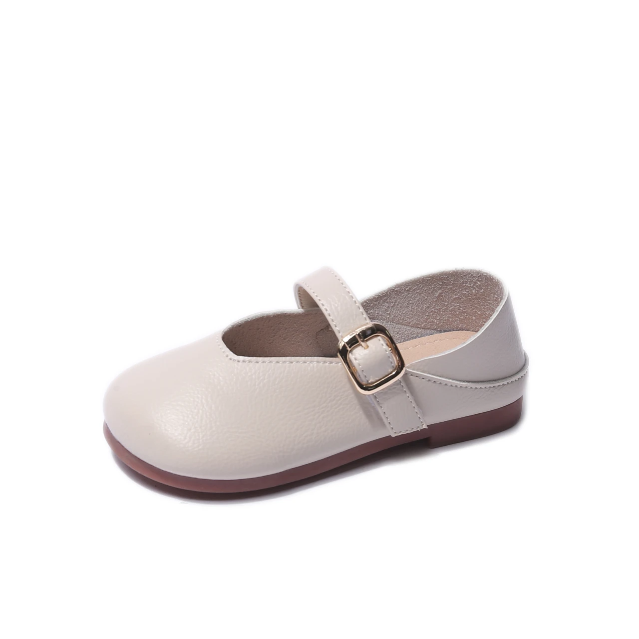 White Brown Black Girls Leather Shoes Kids Princess Shoes Soft bottom Leisure Single Shoe Childrens chaussure fille