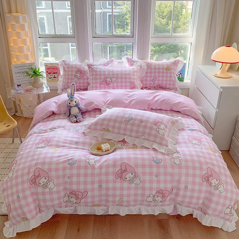 Hello Kitty Sanrio Deken met capuchon voor meisjes, tieners, Kuromi