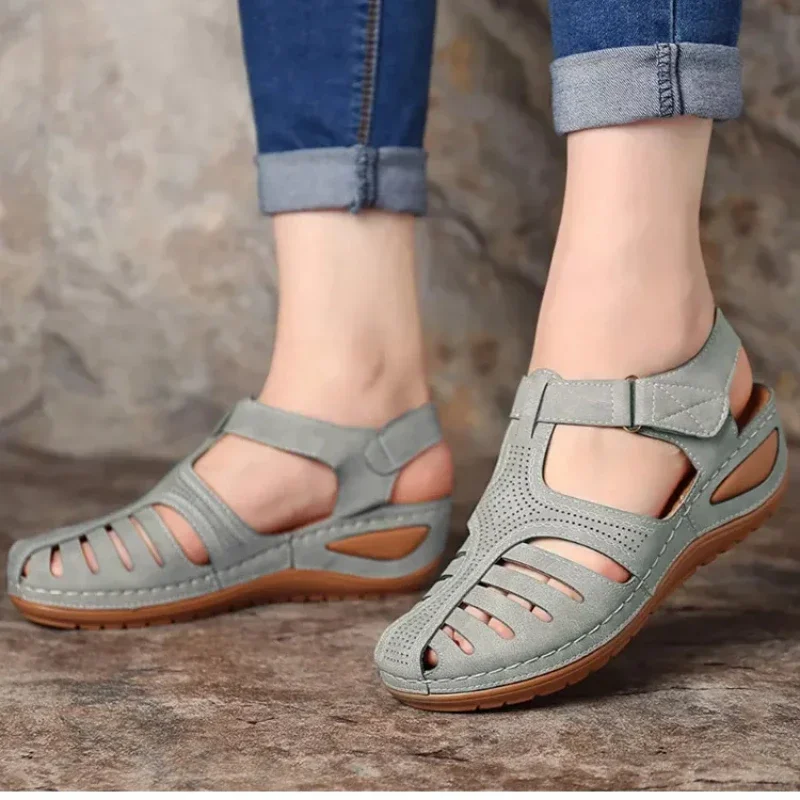 Women Sandals New Summer Shoes Woman Plus Size 44 Heels Sandals For Wedges Chaussure Femme Casual Gladiator Platform Shoes Talon
