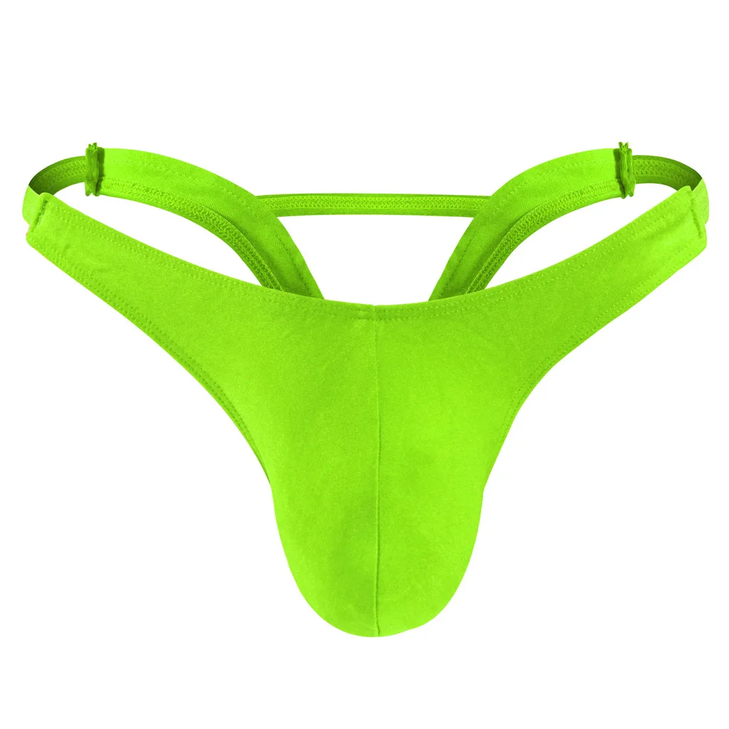 Men's Sexy Ultra-thin Breathable Thong T Pants Low Waist U-convex Underwear Bikini Sexy and Fun Men's Underwear