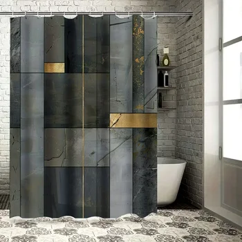 Luxury Marble Shower Curtain 1