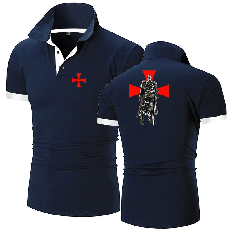 Mens Summer Polo Shirts Sports Casual Solid Color