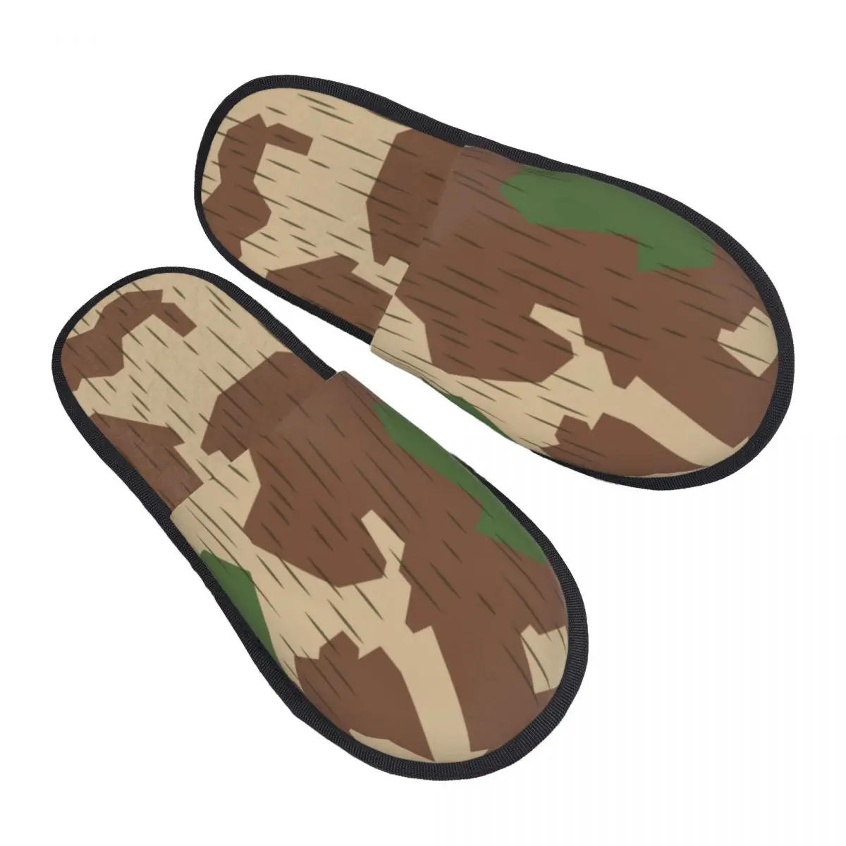 

Women WW2Splintertarn Splinter Camo House Slippers Soft Warm Camouflage Memory Foam Fluffy Slipper Indoor Outdoor Shoes