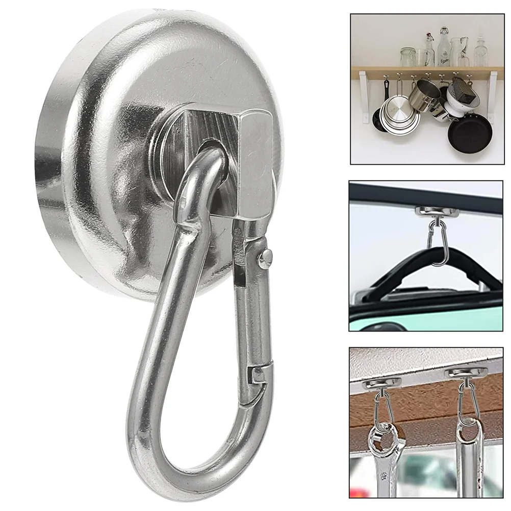 

Magnet Magnetic Ring Stainless Carabiner Keychain Clip NdFeB Mountaineering Buckle