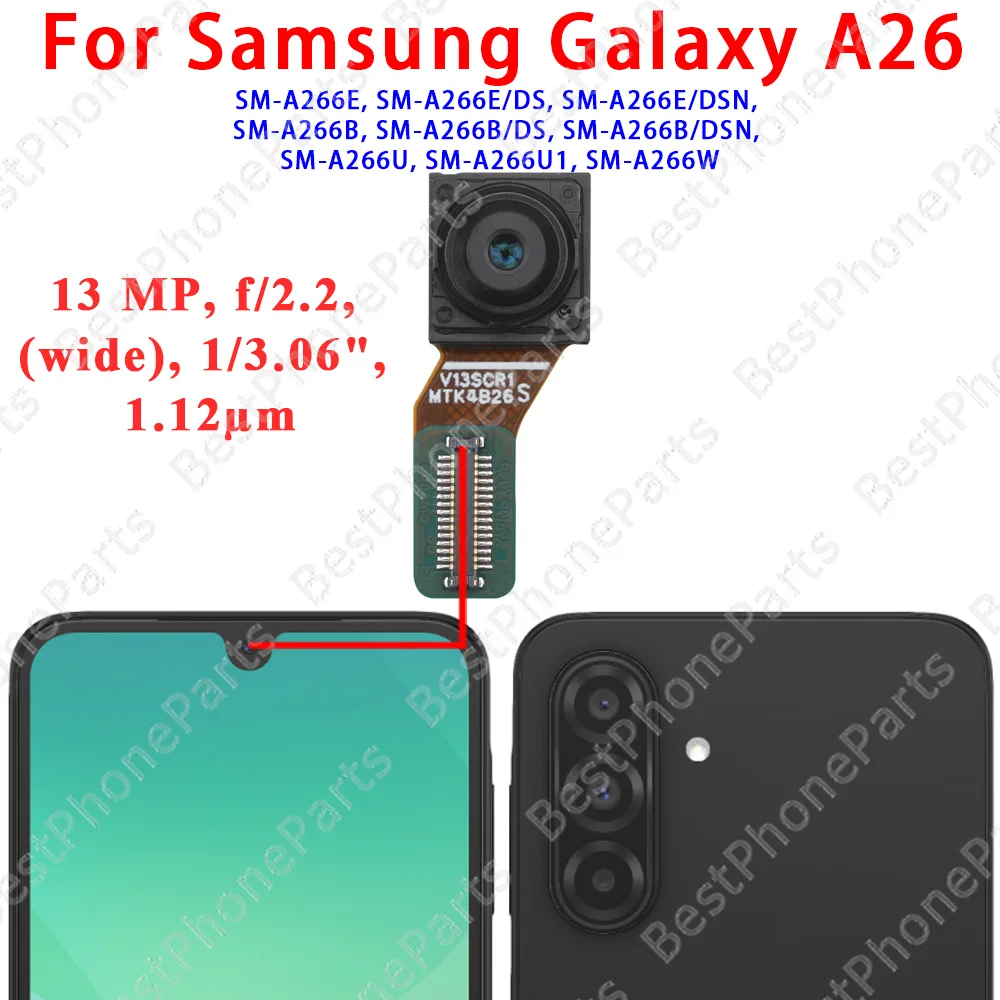 High-Quality 13MP Front and 50MP Rear Camera Module with Flex Cable Replacement