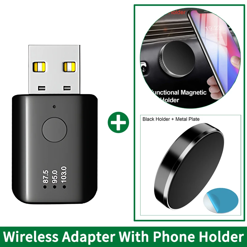 Premium Bluetooth FM Transmitter with Mic for Hands-Free Calls & Wireless Audio Streaming