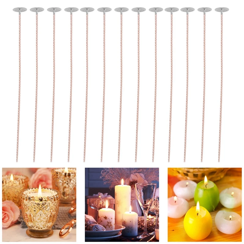 100pcs Eco Wicks Compatible With Soy Candles, 8 Inch Pre-waxed