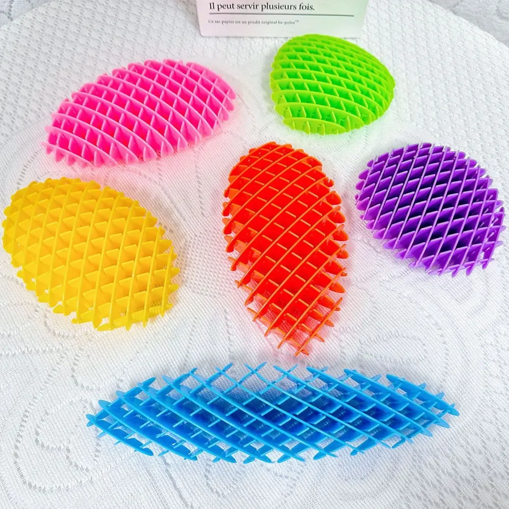 Fidget Worm Elastic Mesh Worm Unpacking Morphing Fidget Toy Six Sided Pressing Stress Relief Squishy Worms Stress Relief Toys 4