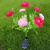 Solar Simulation Snow Lotus Flower Lights 7 Heads Outdoor Waterproof Lamp For Patio Lawn Garden Holiday Party Decoration Flower 2