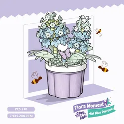 Mini Flower Pot Building Blocks - Colorful Floral Bouquet Educational Toy Set for Kids - Perfect Mother's Day Gift (7601)