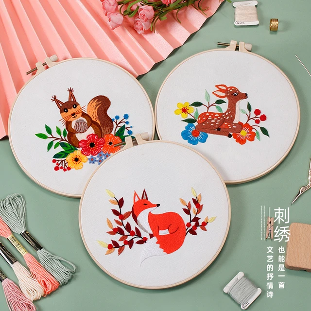 Animal Embroidery Kit