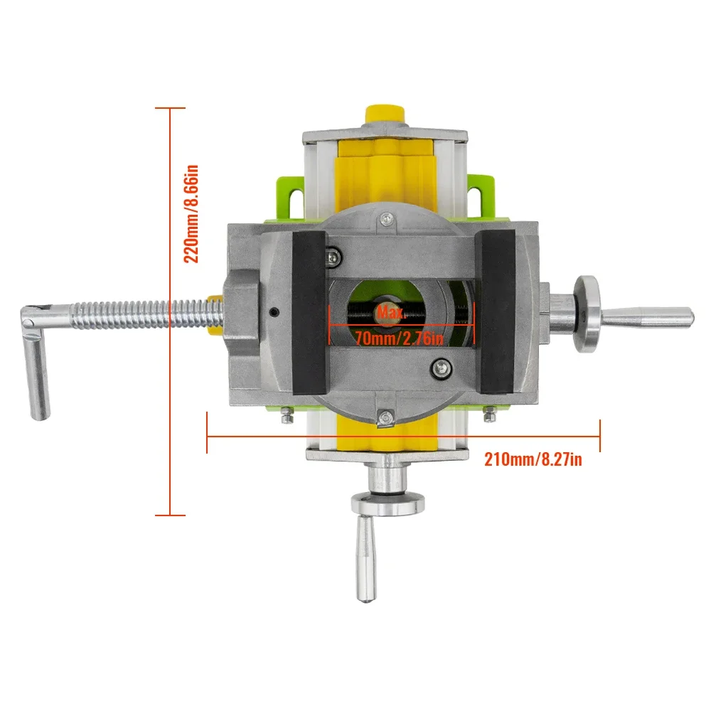 ALLSOME 2 in 1 Cross Slide Vice table Compound Milling Drilling Vise Swivel Base Table Aluminium Alloy Compound Worktable 5