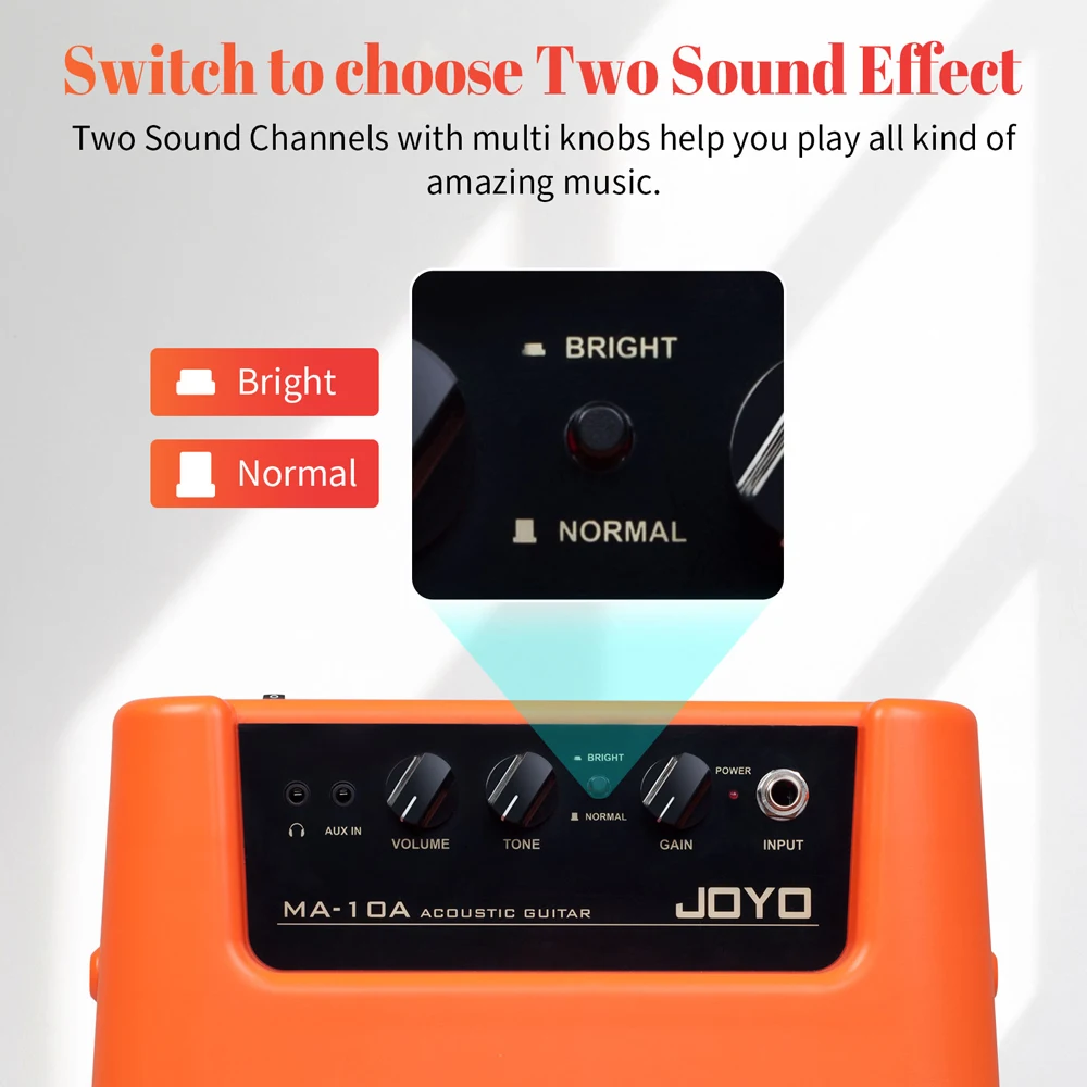 MA-10 Mini Guitar Bass Amplifier 10W Electric Guitar Speaker Gain/Tone Controls