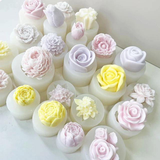 3D Flower Silicone Molds Fondant Craft Cake Candy Chocolate