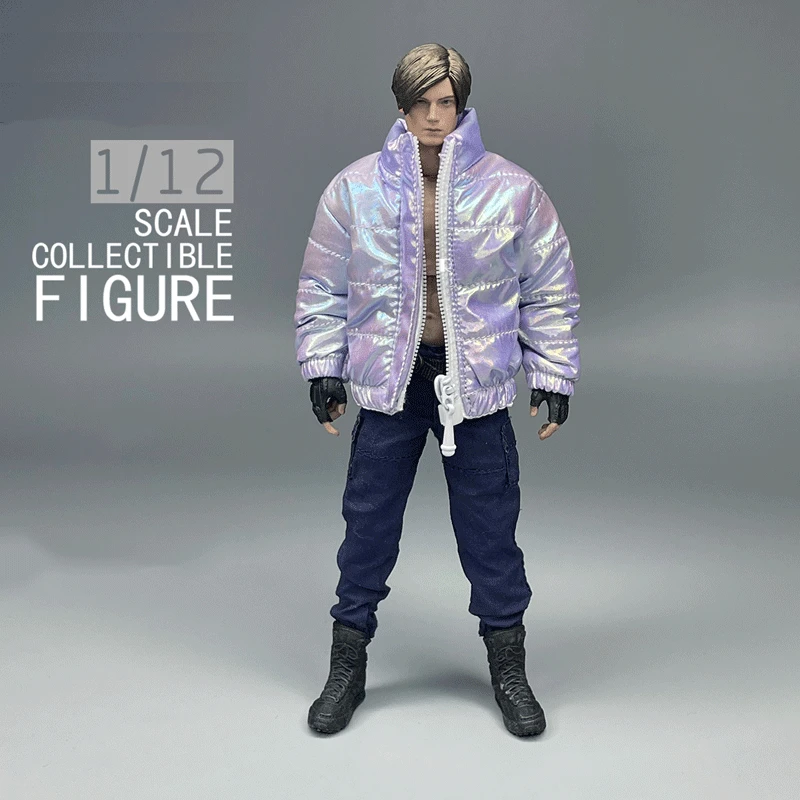 

[only coat]1/12 Scale Male Sodier Clothes Trendy Down Jacket Model for 6" Figure