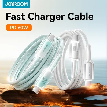 JOYROOM PD 60W USB C To Type C Cable for iPhone 15 Plus Pro max USB C PD Fast Charger Cord for Macbook iPad 15