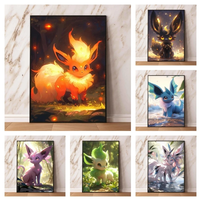 

Print On Canvas Pokemon Vaporeon Comics Pictures Friends Gifts Modern Home Decorative Aesthetic Poster Modular Prints