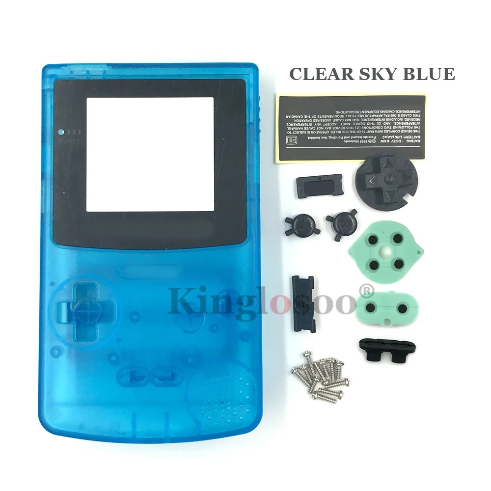 Deluxe Replacement Housing Shell with Rubber Pads and Buttons for GameBoy Color - 19 Vibrant Color Options