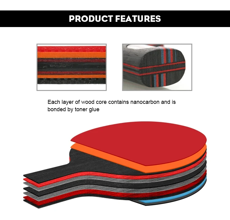 S895fa183783343cc9cbd743afcafea7e1 Professional 6 Star Ping Pong Racket Rubber Nano Carbon Table Tennis Bat Blade Sticky Toner Glue Pingpong Training Mallzona