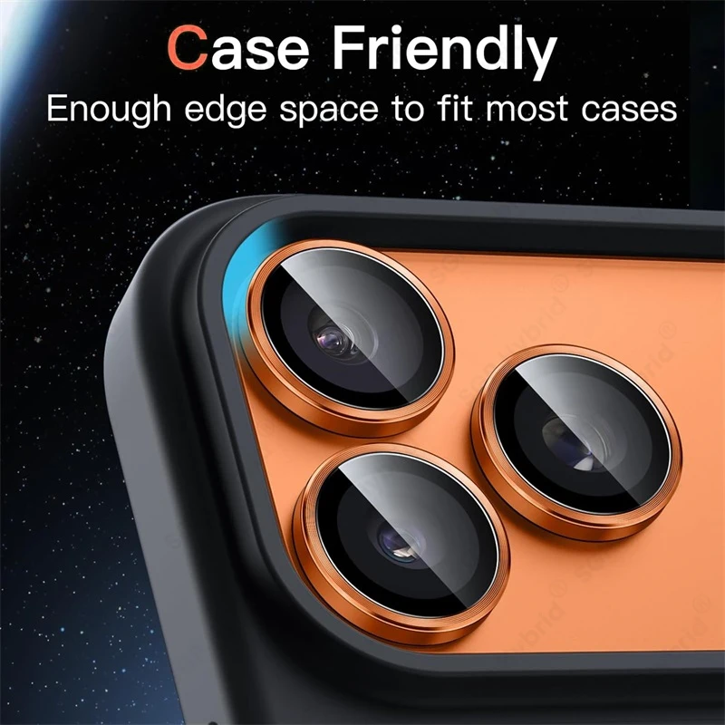 Premium Aluminum Alloy Camera Protector with 9H Glass Lens Cover