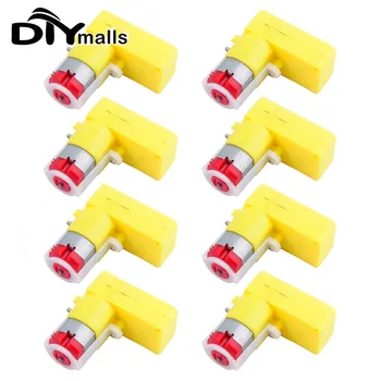 8PCS TT Motor L Shape Smart Car Robot Gear Motor 3-12V DC motoriduttore elettrico per Arduino Robot Smart Car fai da te
