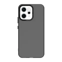 Frosted Matte Translucent TPU Edge Candy Color Phone Bumper Case for Reno 13F (Black)