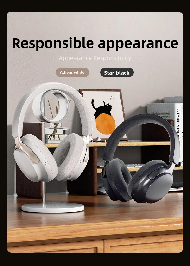 2025 model over-ear headphones with ANC active noise cancellation, HIFI high-qua