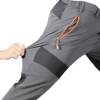 Pantaloni da alpinismo da uomo all'aperto con pantaloni elastici a quattro lati ad asciugatura rapida, leggeri e sottili estivi elastici e traspiranti 1