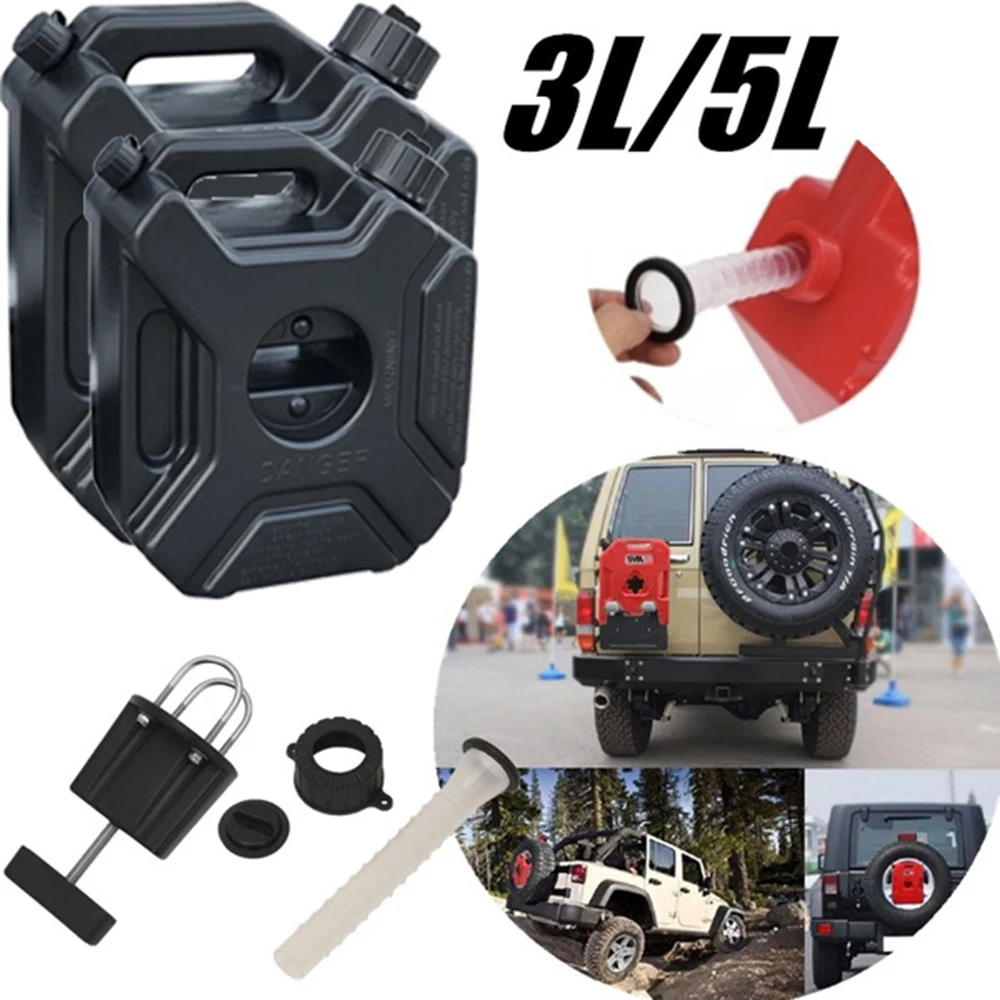 

3/5L Liter Fuel Tank Jerry Can Plastic Spare Petrol Tanks Jerrycan Cans Gasoline Oil Container Fuel-jug Motorcycle ATV Jerrycan