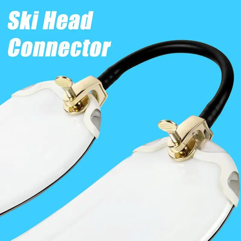 Ski Tip Connector For Kids Snowboard Connector Ski Clips Connector Trainer Easy Snow Ski Training Tools Ski Tip Wedge Aid Winter